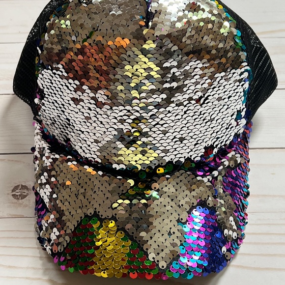 Rainbow Flip Sequin Trucker Hat/Baseball Cap – NWT - Picture 4 of 8